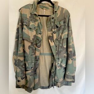 Free People size large camo jacket.